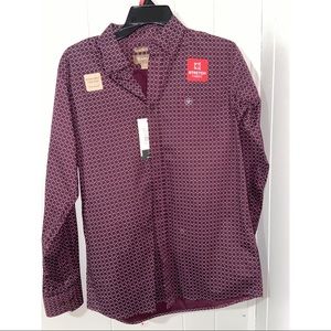 Ariat boys XL Maroon western button down NWT